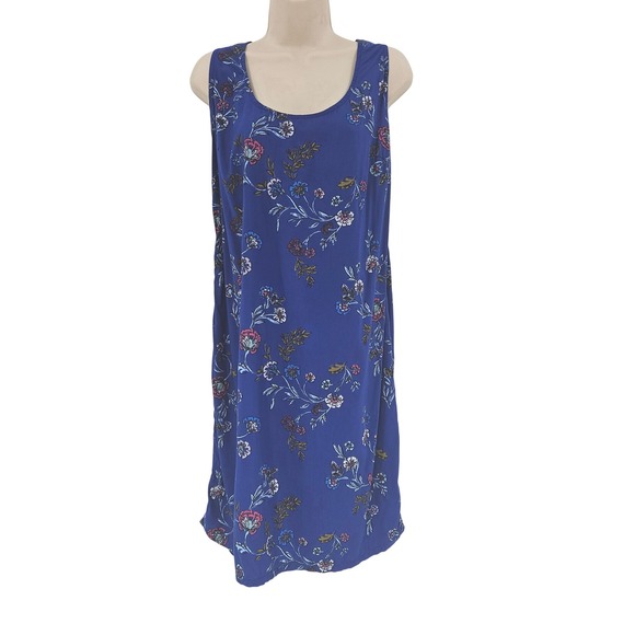 Old Navy Dresses & Skirts - Old Navy Floral Print Casual Dress Blue Summer Dress SZ M Beachy Vacation Resort